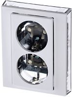 Розетка с заземлением ABB EPJ Levit 1-м. 2 мод. шторки белый/дымчатый черный картинка